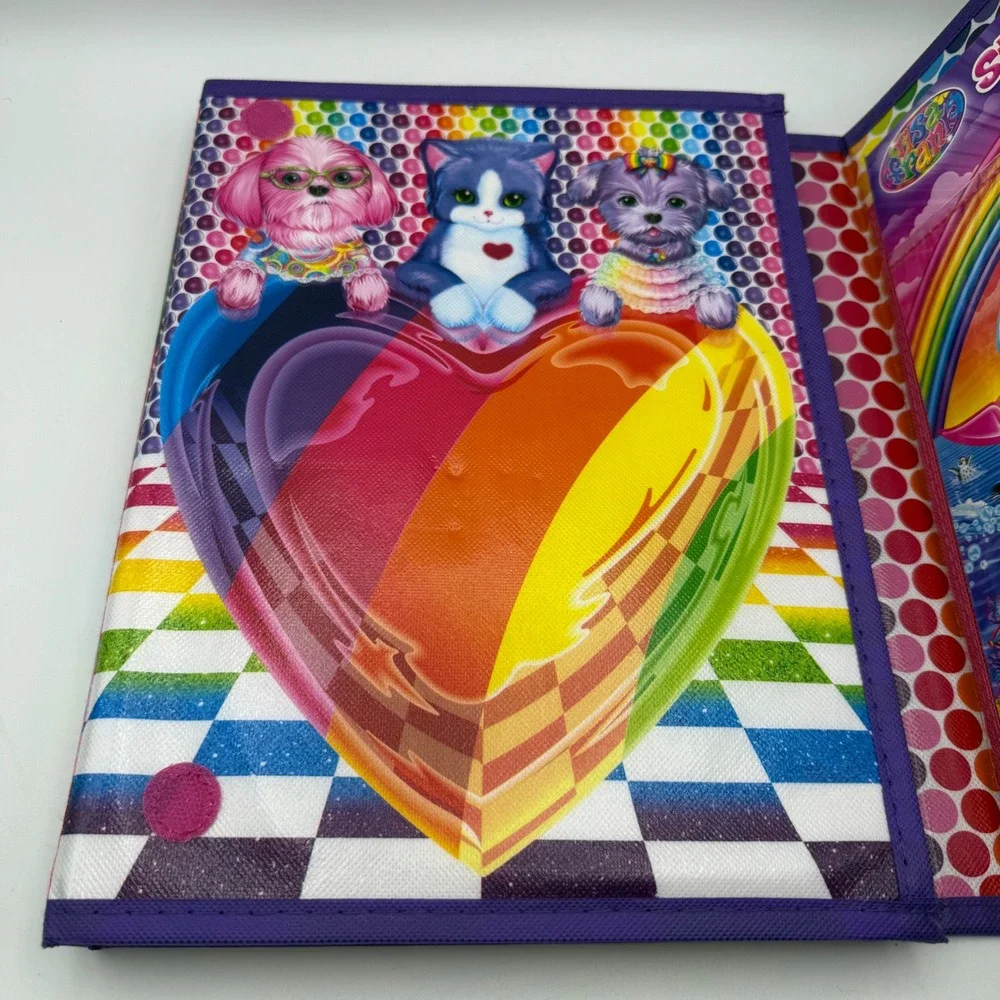Lisa Frank Activity Set Kids Purple Tikanni Husky Rainbow Art Kit Case NEW